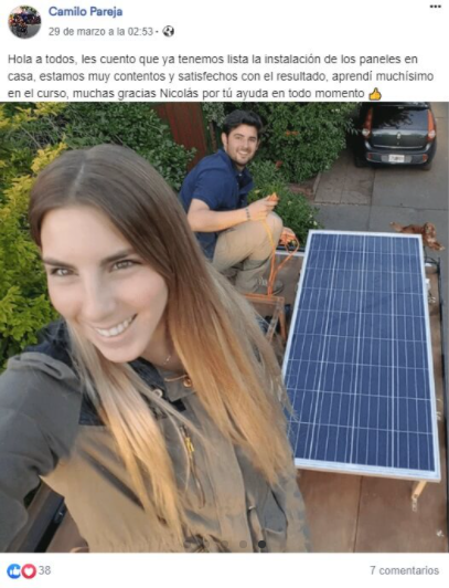 Testimonios al curso paneles solares