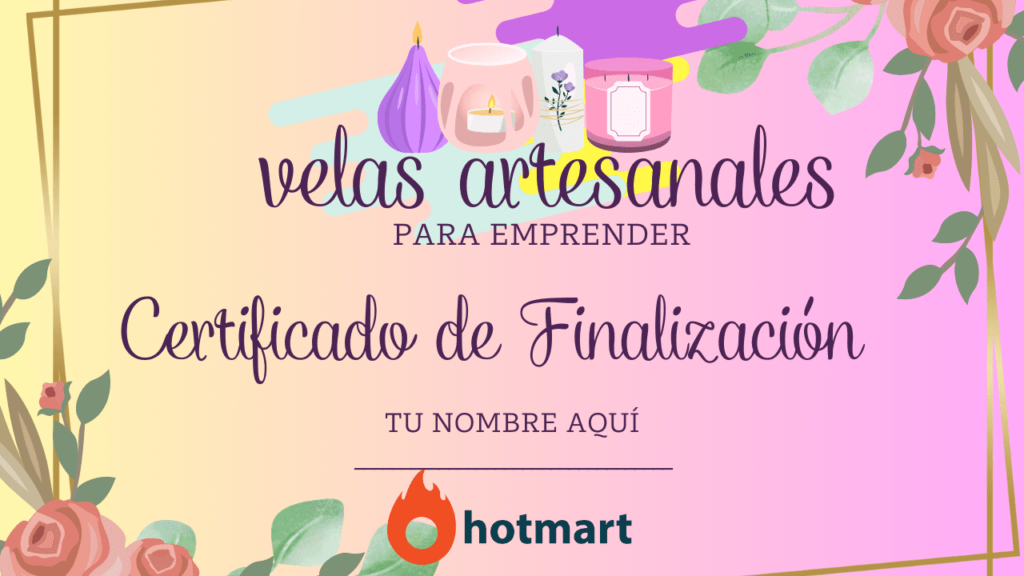 Certificado curso de velas