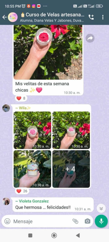 Testimonios curso de velas